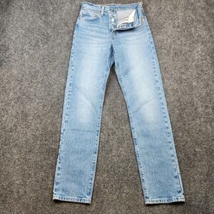 Levis Premium 501 Jeans Womens 25x32 Straight High Rise Button Fly Denim
